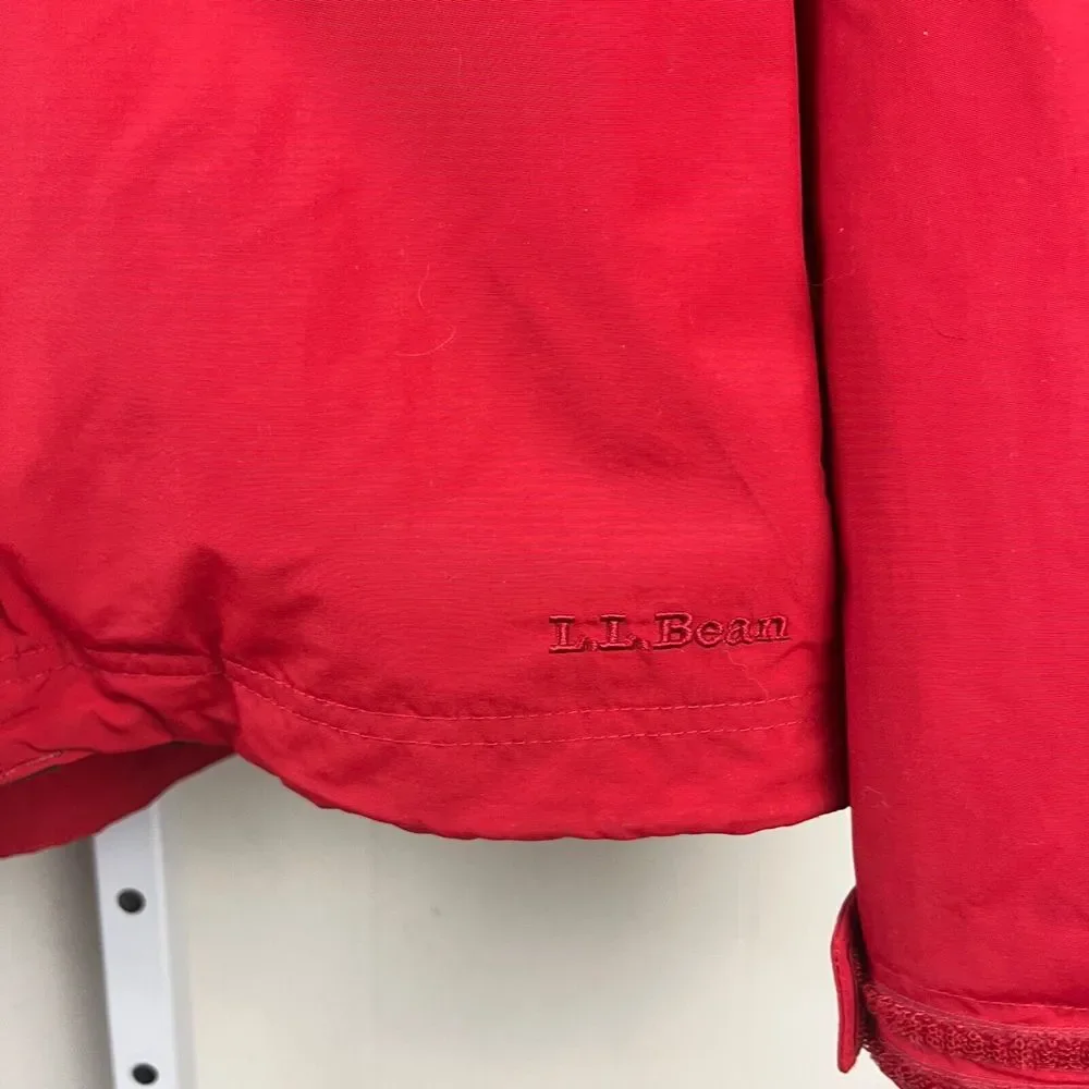 L.L. Bean 3-in-1 Winter Coat Jacket Mens XLT Red Softshell Fleece Zip Out Lining